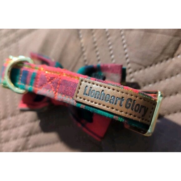 Lionheart glory Christmas Plaid Dog Collar, Dog Bow Collar Adjustable Small - Picture 9 of 10